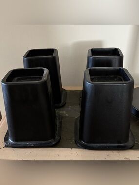 EUC Kings Brand Black 6” Furniture Lifters; Set of 4